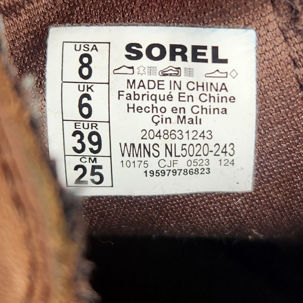 SOREL Women's Evie II Wedge Chelsea Boot Size 8 Brown Leather Shoe - Picture 3 of 9